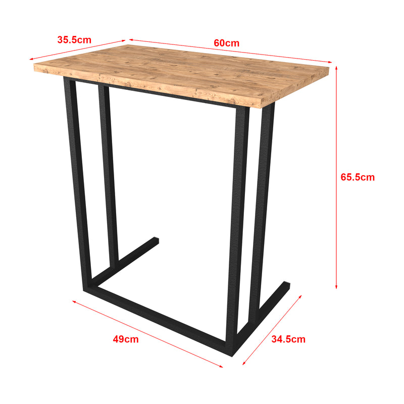 Esquema acotado Mesa para portátil Högsby en varios colores [en.casa]