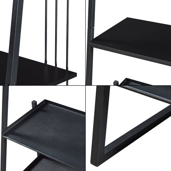 Estantería de tubos Storfjord Negro [en.casa]