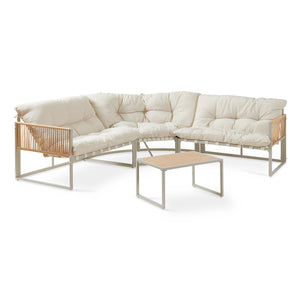 Conjunto de muebles de jardín Karg mesa y sofá modular [casa.pro]