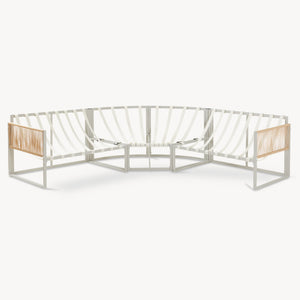 Conjunto de muebles de jardín Karg mesa y sofá modular [casa.pro]