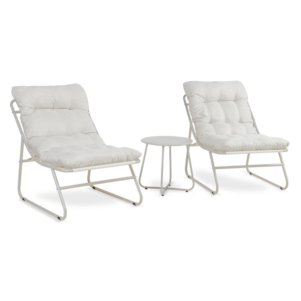Conjunto de muebles de jardín Malmö mesa + 2 sillones [casa.pro]