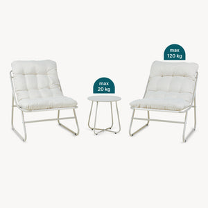 Conjunto de muebles de jardín Malmö mesa + 2 sillones [casa.pro]