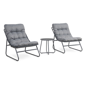 Conjunto de muebles de jardín Malmö mesa + 2 sillones [casa.pro]