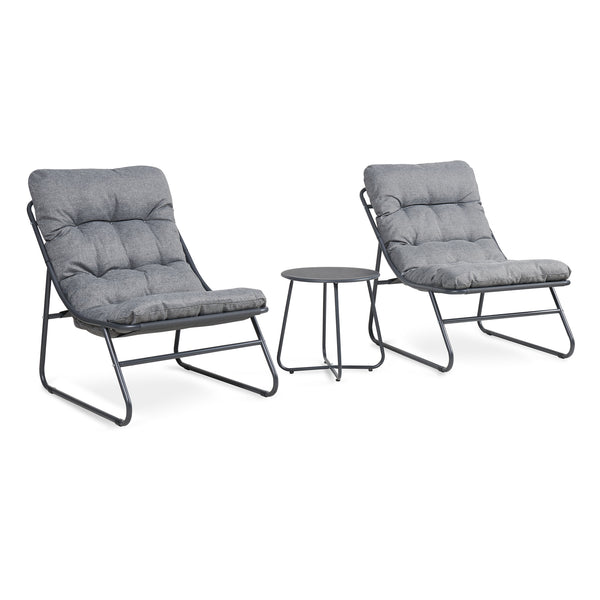 Conjunto de muebles de jardín Malmö mesa + 2 sillones [casa.pro]