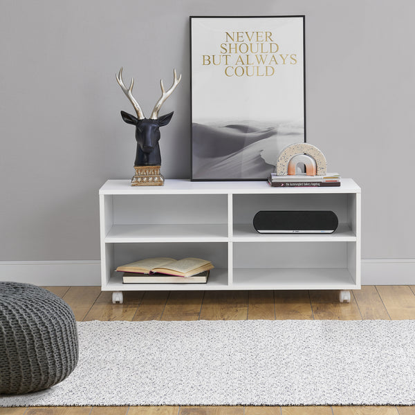 Lowboard con ruedas Gränne 90x35x41cm en varios colores [en.casa]