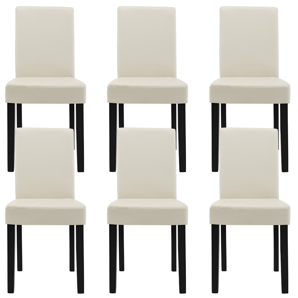 Silla de comedor Hamburg juego de 6 piel sintética [en.casa] - premiumXL