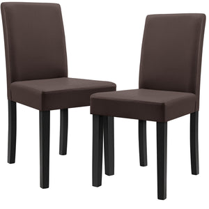 Silla de comedor Hamburg juego de 2 piel sintética [en.casa] - premiumXL