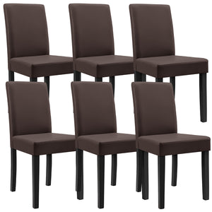 Silla de comedor Hamburg juego de 6 cuero sintético [en.casa] - premiumXL