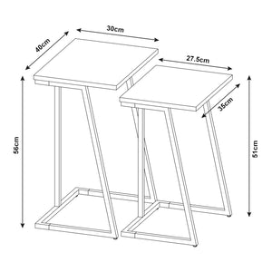 Mesa de comedor Salem juego de 2 [en.casa]