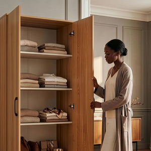 Armario multiusos Chalvefted puertas compartimentos [en.casa]
