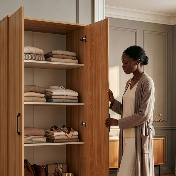 Armario multiusos Chalvefted puertas compartimentos [en.casa]