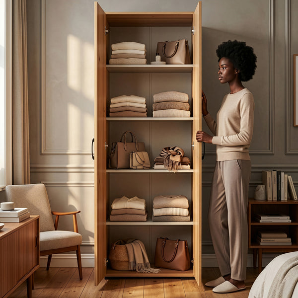 Armario multiusos Chalvefted puertas compartimentos [en.casa]