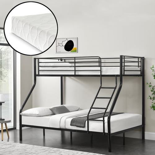 Litera metálica Sortland 200x140/90 cm con colchones [neu.haus] - premiumXL