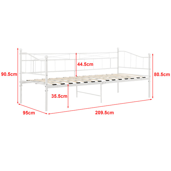Cama de metal Arjeplog 90x200 cm hasta 150 kg varios colores en.casa