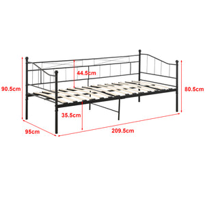 Cama de metal Arjeplog 90x200cm con colchón varios colores en.casa