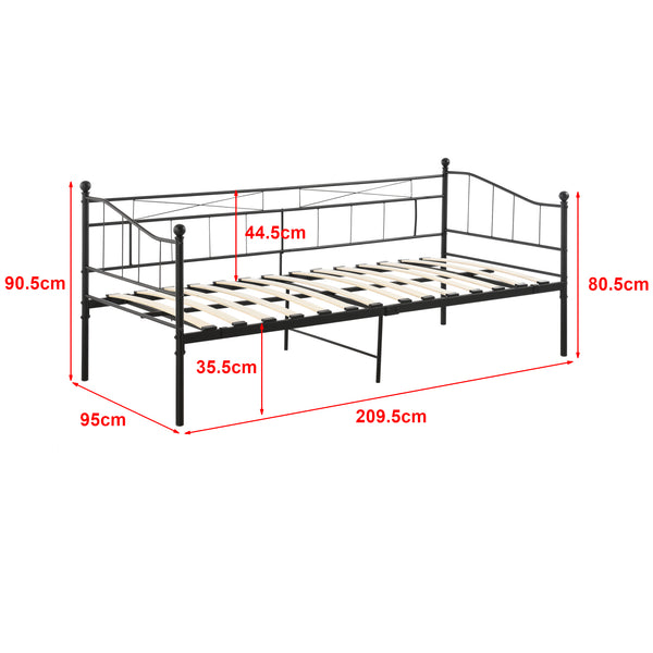 Cama de metal Arjeplog 90x200cm con colchón varios colores en.casa