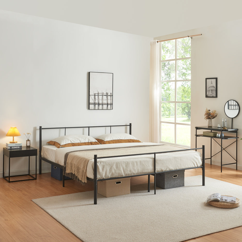 Cama de metal Laos en varios tamaños Negro [en.casa] - premiumXL