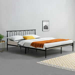 Cama de metal Tampere en varios tamaños Negro en.casa
