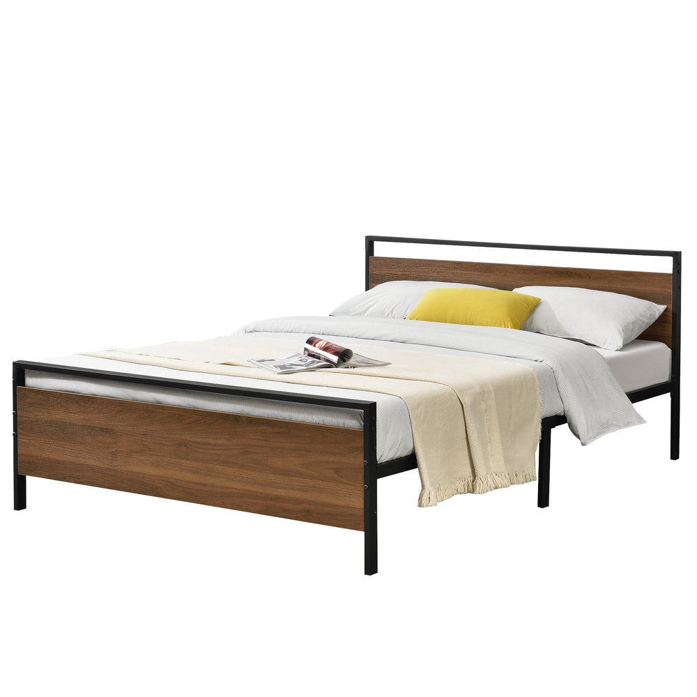 Cama de metal Finse en varios tamaños Negro en.casa