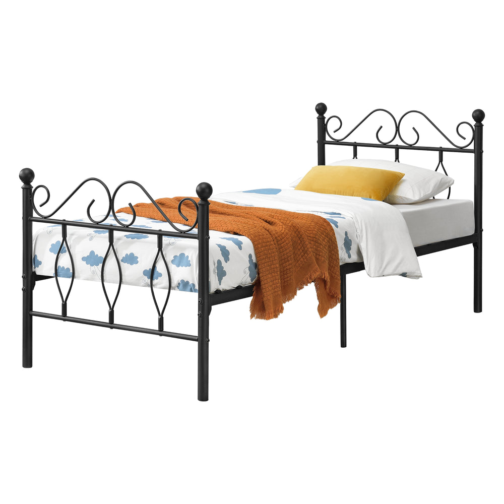 Cama de metal Apolda hasta 300 kg varios tamaños negro en.casa