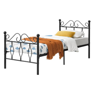 Cama de metal Apolda hasta 300 kg varios tamaños negro en.casa
