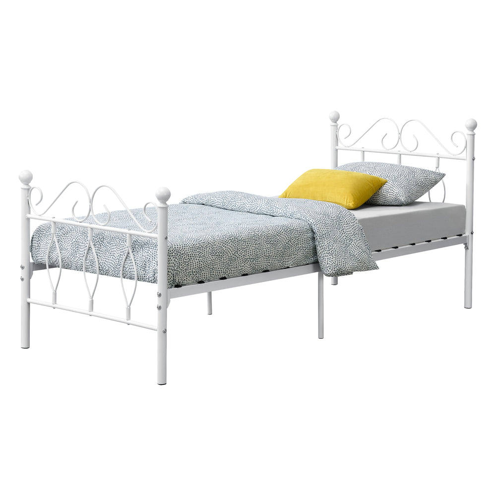 Cama de metal Apolda hasta 300kg varios tamaños Blanco [en.casa] - premiumXL