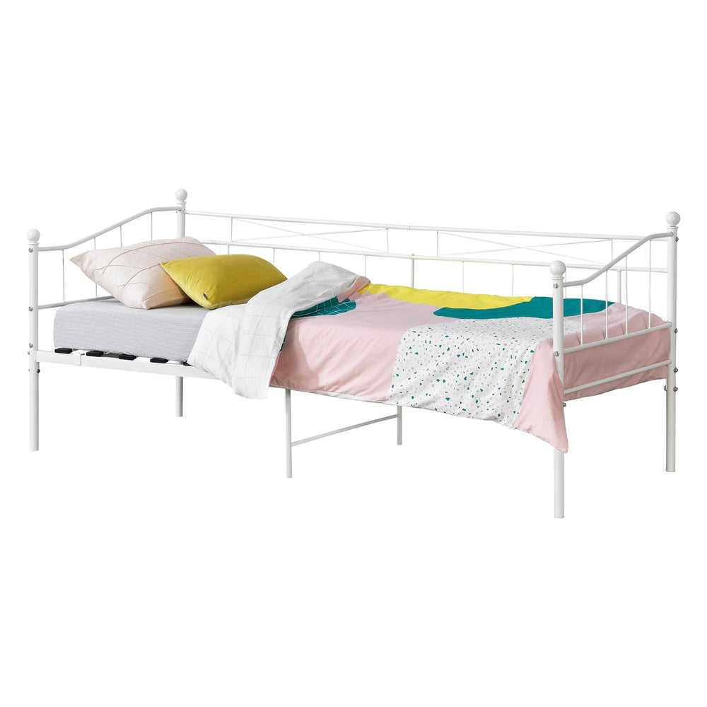 Cama de metal Arjeplog 90x200 cm hasta 150 kg varios colores en.casa - premiumXL