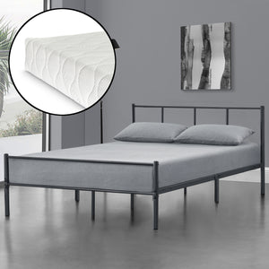 Cama de metal Laos con colchón de espuma fría en varios colores y tamaños en.casa