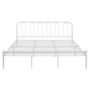 Cama de metal Hanko con colchón en varios tamaños Blanco en.casa