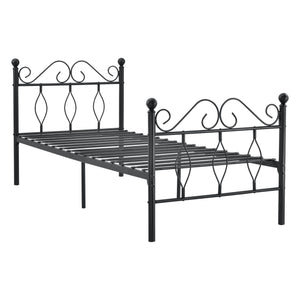 Cama de metal Apolda hasta 300 kg varios tamaños negro en.casa