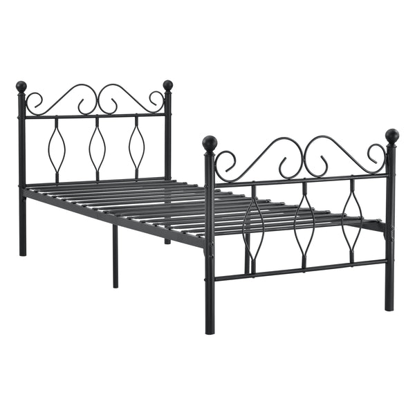 Cama de metal Apolda hasta 300 kg varios tamaños negro en.casa