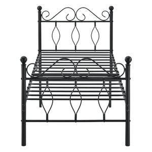 Cama de metal Apolda hasta 300 kg varios tamaños negro en.casa