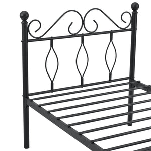 Cama de metal Apolda hasta 300 kg varios tamaños negro en.casa
