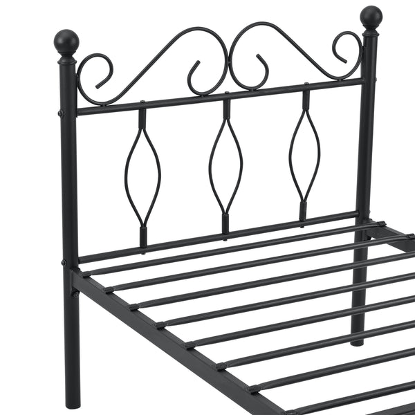 Cama de metal Apolda hasta 300 kg varios tamaños negro en.casa