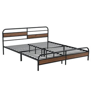 Cama de metal Aarau negra en varios tamaños en.casa