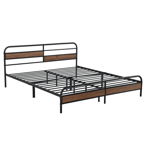 Cama de metal Aarau negra en varios tamaños en.casa