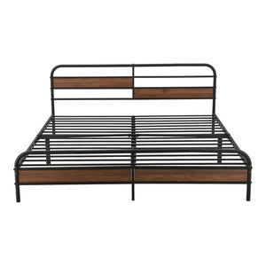 Cama de metal Aarau negra en varios tamaños en.casa