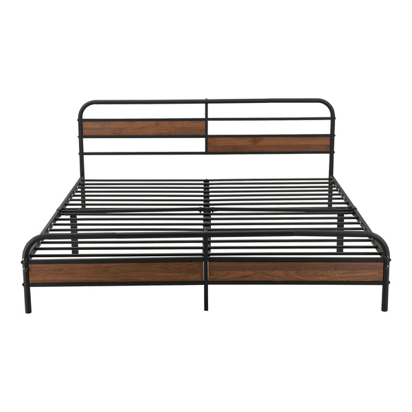Cama de metal Aarau negra en varios tamaños en.casa