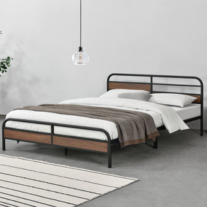 Cama de metal Aarau negra en varios tamaños en.casa