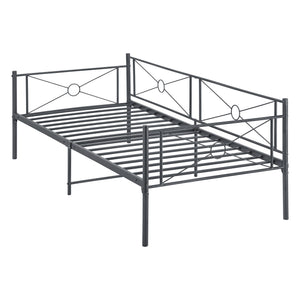Cama de metal Alvesta 90x200 cm con cabecera y piecera varios colores en.casa