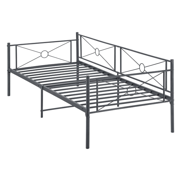 Cama de metal Alvesta 90x200 cm con cabecera y piecera varios colores en.casa