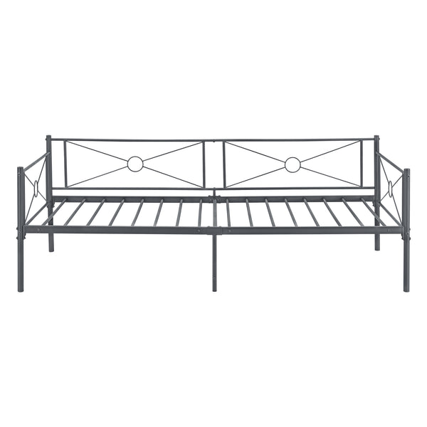 Cama de metal Alvesta 90x200 cm con cabecera y piecera varios colores en.casa