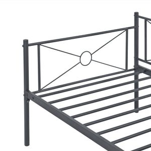 Cama de metal Alvesta 90x200 cm con cabecera y piecera varios colores en.casa
