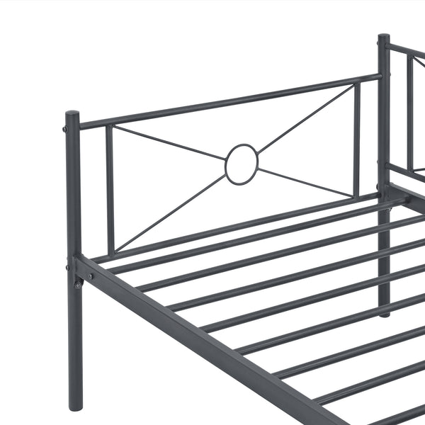 Cama de metal Alvesta 90x200 cm con cabecera y piecera varios colores en.casa
