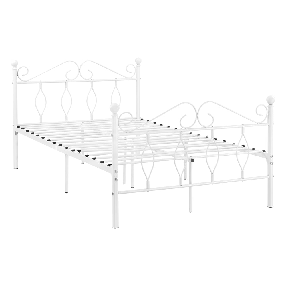 Cama de metal Apolda hasta 300kg varios tamaños Blanco [en.casa] - premiumXL