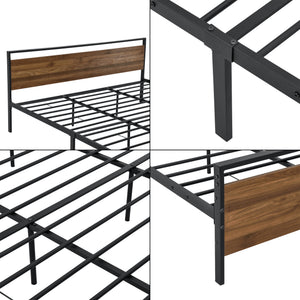 Cama de metal Finse en varios tamaños Negro en.casa