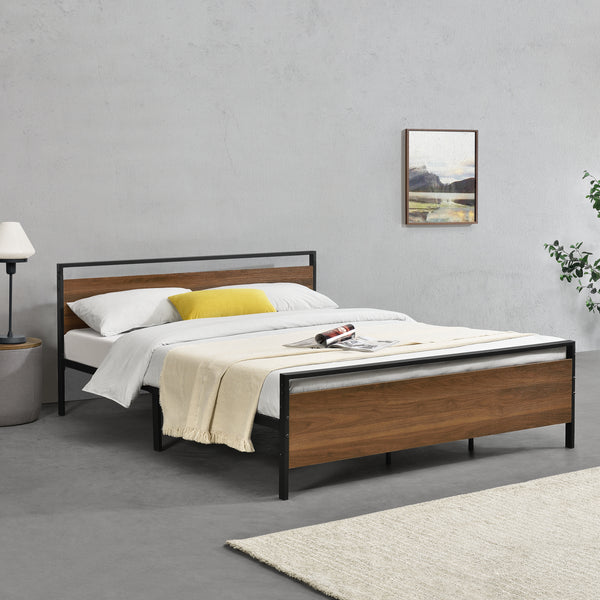 Cama de metal Finse en varios tamaños Negro en.casa