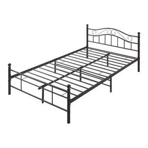 Cama individual Florenz con cabecero y somier metal 120x200 [en.casa]