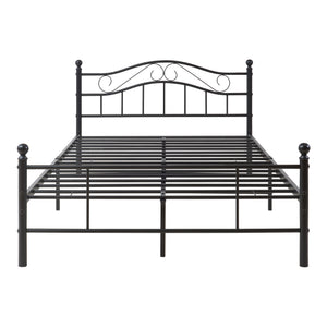 Cama individual Florenz con cabecero y somier metal 120x200 [en.casa]