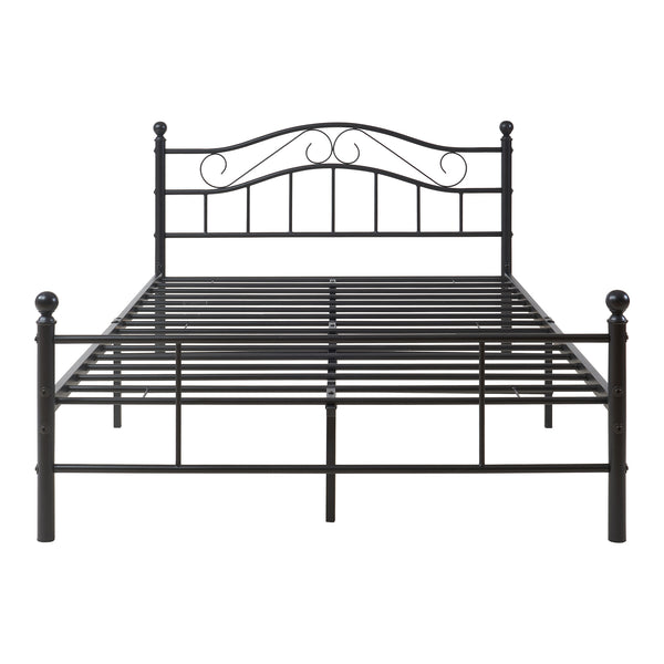 Cama individual Florenz con cabecero y somier metal 120x200 [en.casa]